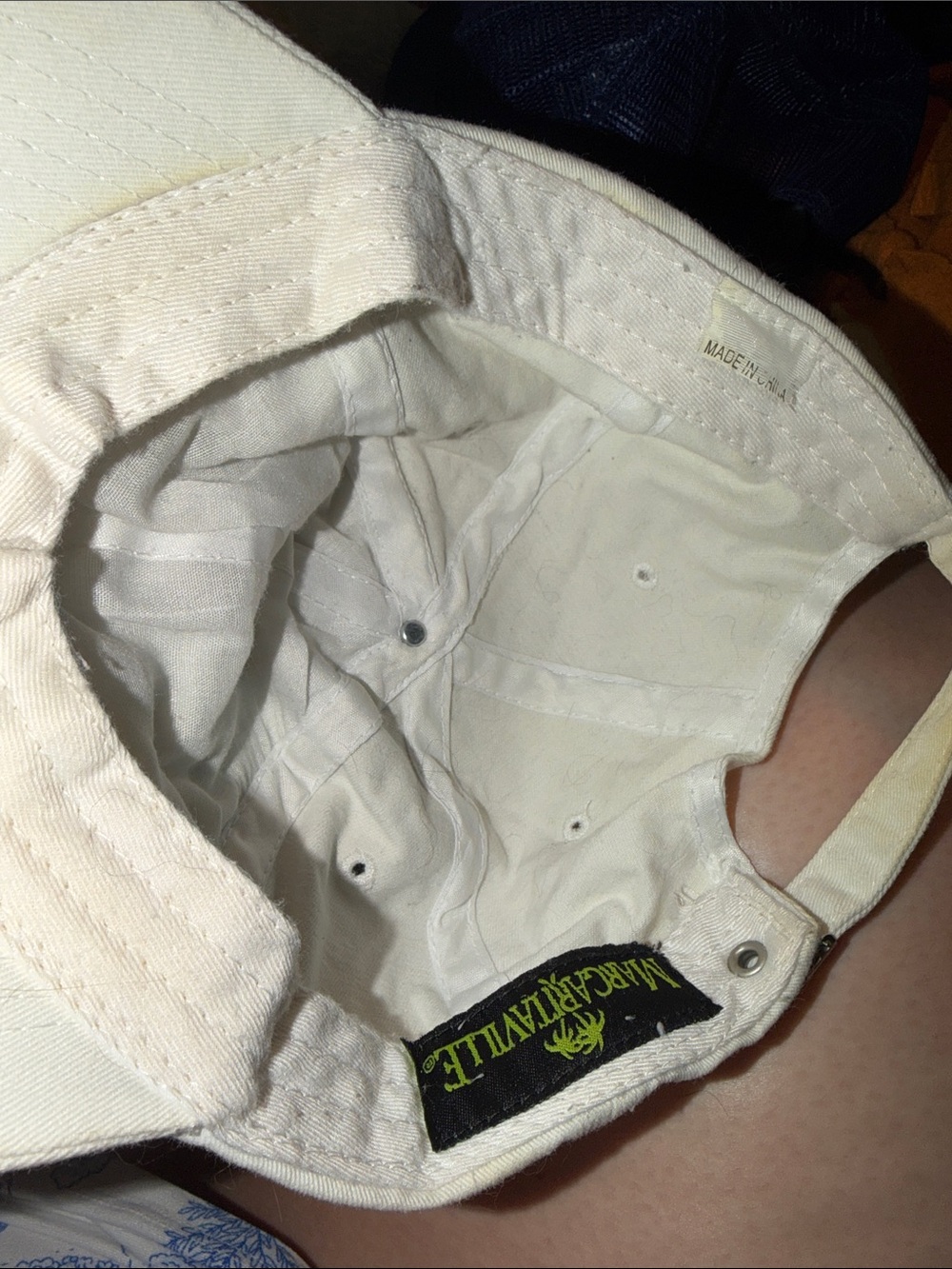 Margaritaville White Baseball Cap with Blue Palm Logo - Picture 2 of 5
